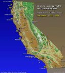Map- Current Humidty for California